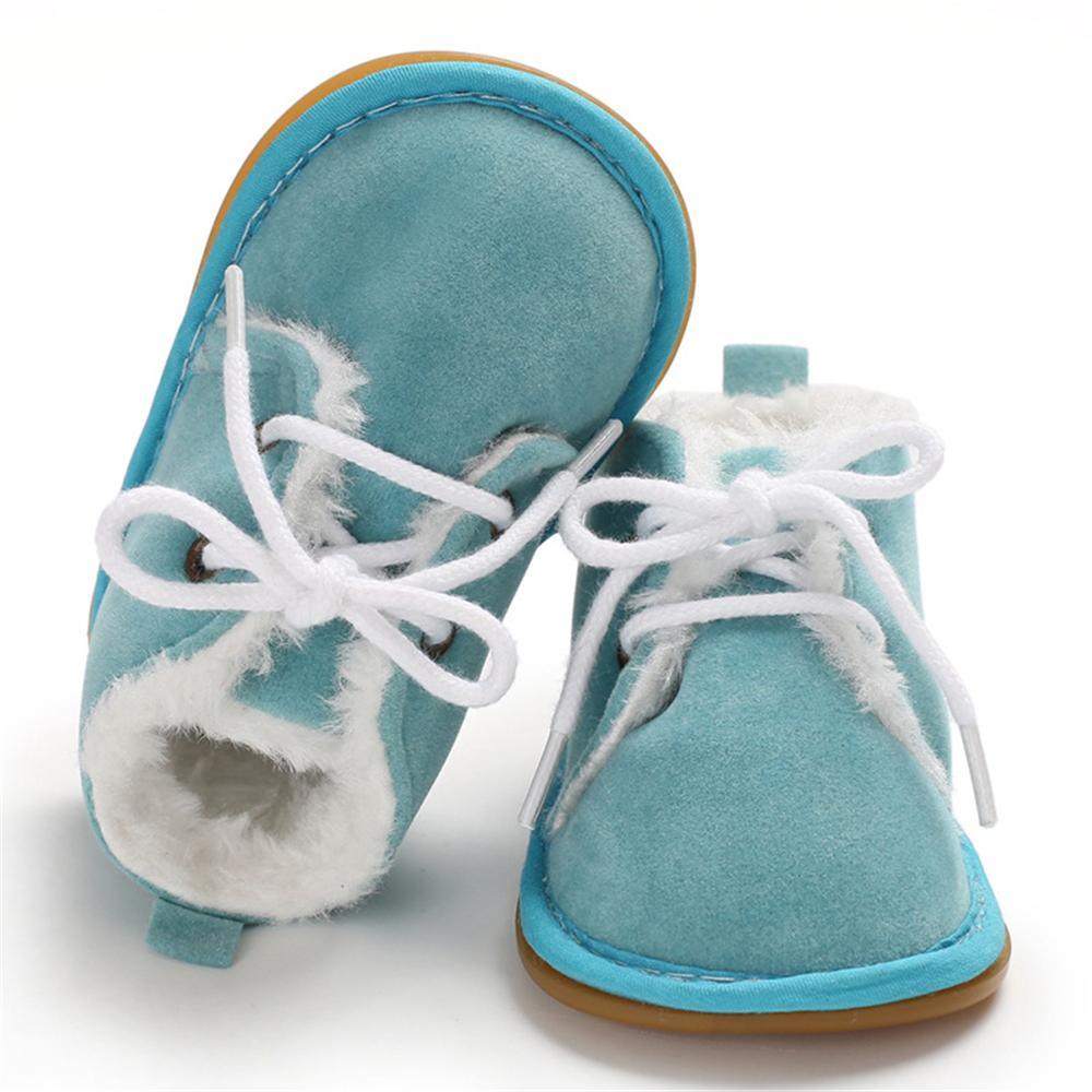 Baby Unisex Lace Up Solid Snow Boots Wholesale Toddler Shoes - PrettyKid