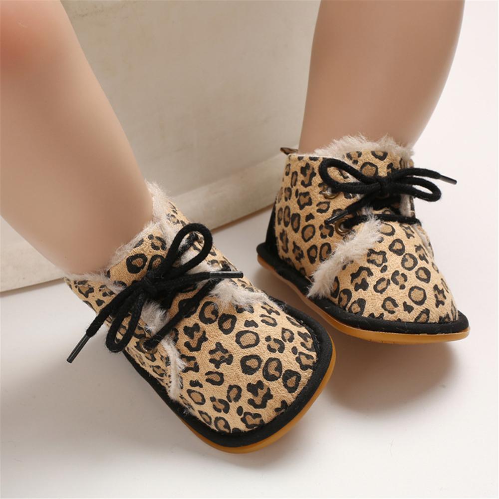 Baby Unisex Lace Up Solid Snow Boots Wholesale Toddler Shoes - PrettyKid