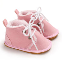 Baby Unisex Lace Up Solid Snow Boots Wholesale Toddler Shoes - PrettyKid