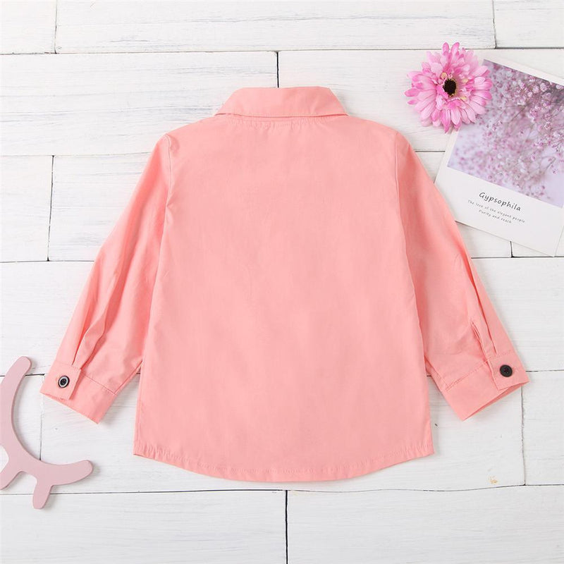 Boys Lapel Long Sleeve Button Cardigan Shirt Wholesale Boutique Kid Clothing - PrettyKid