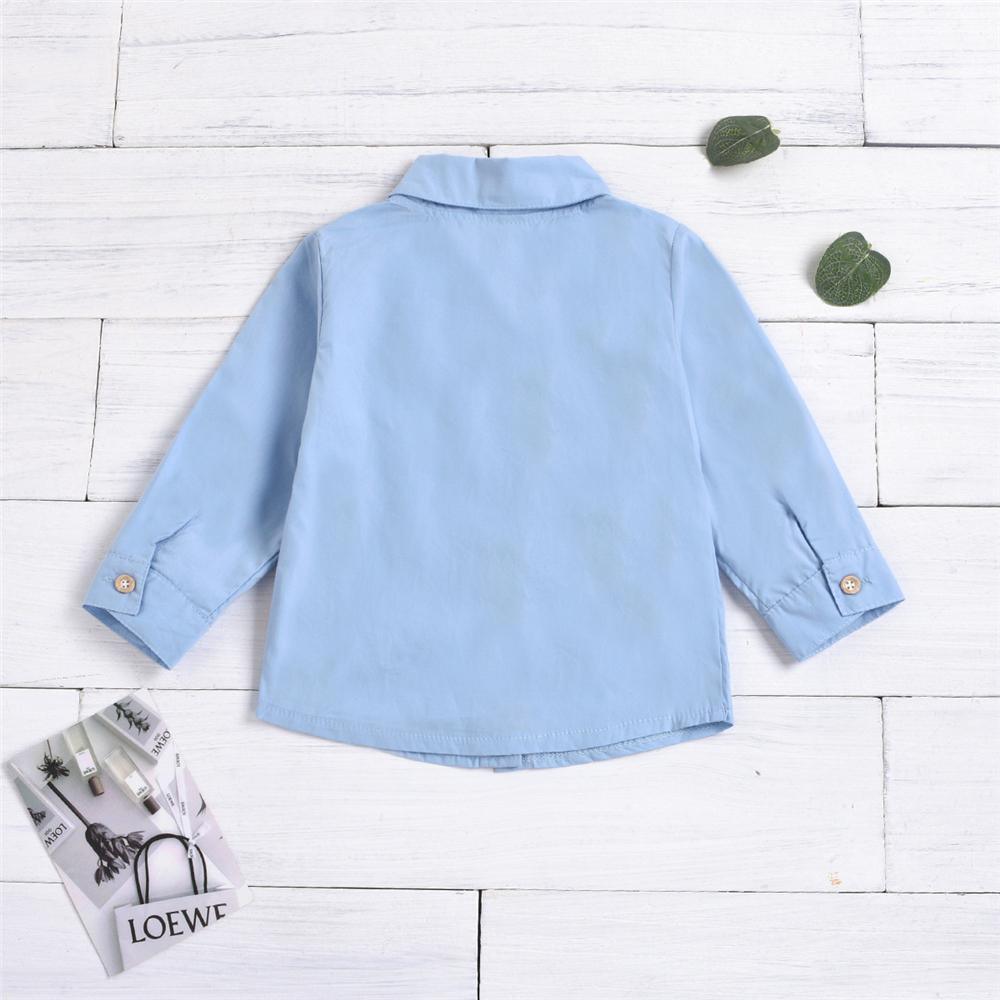 Boys Lapel Long Sleeve Cartoon Car Printed Shirt Boys Clothes Wholesale - PrettyKid