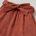 Girls Lapel Polka Dot Short Sleeve Button Top & Solid Skirt Toddler Girls Wholesale - PrettyKid