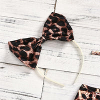 Girls Layered Leopard Tank Top & Sequin Denim Shorts Baby clothes Cheap Wholesale - PrettyKid