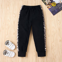 Girls Leopard Color Block Long Sleeve Top & Pants Girls Clothing Wholesalers - PrettyKid