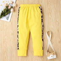 Girls Leopard Crew-neck Long Sleeve Top & Trousers Wholesale Girls - PrettyKid