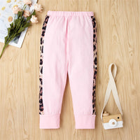 Girls Leopard Crew-neck Long Sleeve Top & Trousers Wholesale Girls - PrettyKid