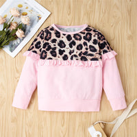 Girls Leopard Crew-neck Long Sleeve Top & Trousers Wholesale Girls - PrettyKid