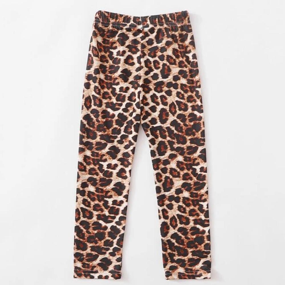 Toddler Girls Leopard Elastic Waist Pants Wholesale Girls Clothing - PrettyKid