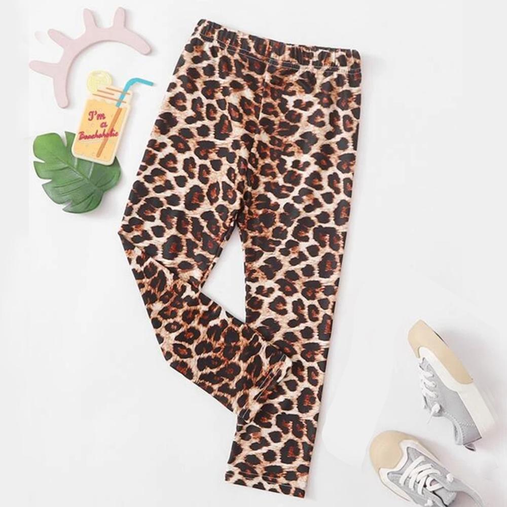Toddler Girls Leopard Elastic Waist Pants Wholesale Girls Clothing - PrettyKid