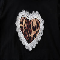 Girls Leopard Heart Long Sleeve Top & Bell Trousers Wholesale Girls - PrettyKid