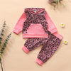 Baby Girls Leopard Hooded Long Sleeve Top & Pants Baby Clothing Cheap Wholesale - PrettyKid