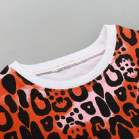 Unisex Leopard Long Sleeve Splicing Tops Wholesale - PrettyKid