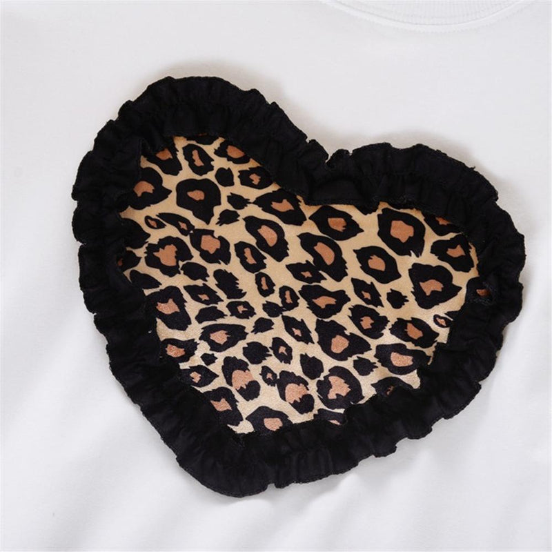 Toddler Girl Leopard Long Sleeve T-shirt Wholesale Little Girl Clothes - PrettyKid