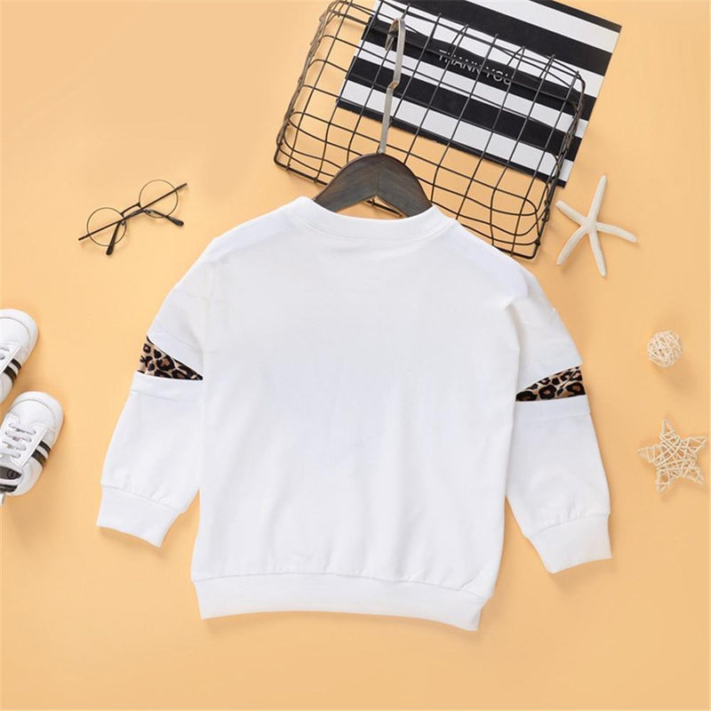 Toddler Girl Leopard Long Sleeve T-shirt Wholesale Little Girl Clothes - PrettyKid