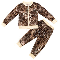 Girls Leopard Long Sleeve Top & Pants Wholesale Girl Clothing - PrettyKid