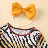 Toddler Girls Leopard Long Sleeve Top & Ripped Denim Shorts Wholesale - PrettyKid