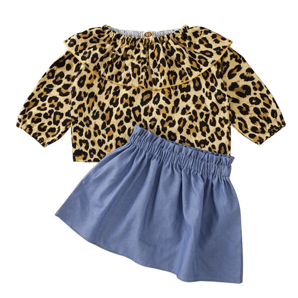 Baby Girls Leopard Long Sleeve Top & Skirt Baby Wholesales - PrettyKid