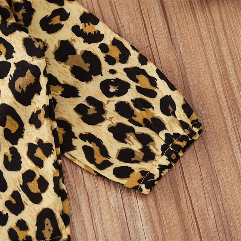 Baby Girls Leopard Long Sleeve Top & Skirt Baby Wholesales - PrettyKid