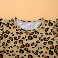 Toddler Girls Leopard Long Sleeve Top & Solid Skirt Girl Wholesale - PrettyKid