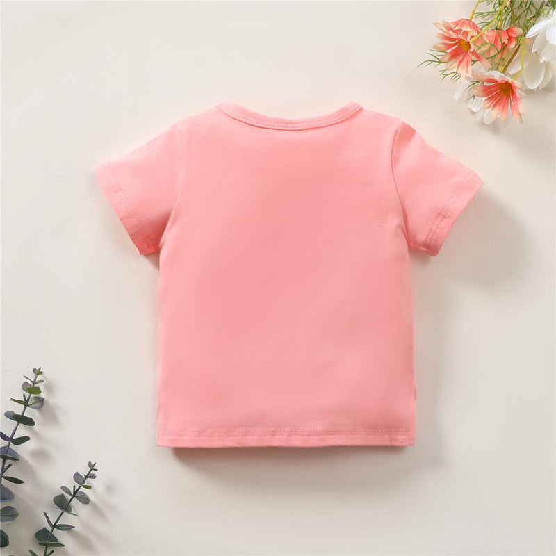 Girls Leopard Mama's Girl Printed Short Sleeve Top Wholesale Girls clothes - PrettyKid