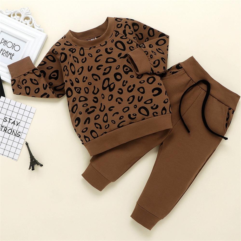 Boys Leopard Print Top & Pants - PrettyKid