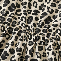 Girls Leopard Printed Long Sleeve Girls Wholesale Dresses - PrettyKid