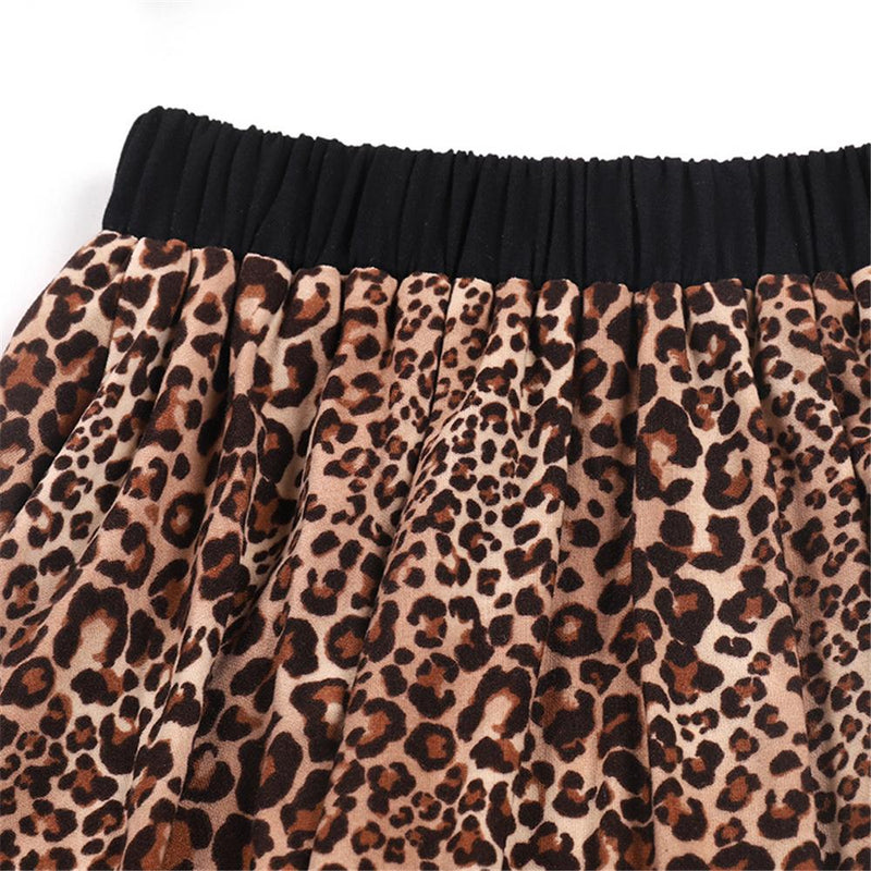 Girls Leopard Printed Skirt Wholesale Girl Boutique clothes - PrettyKid