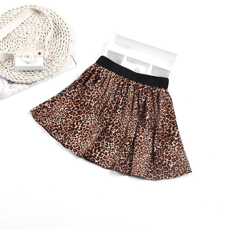 Girls Leopard Printed Skirt Wholesale Girl Boutique clothes - PrettyKid