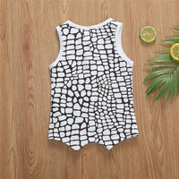 Baby Girls Leopard Printed Sleeveless Romper Cheap Baby clothing - PrettyKid