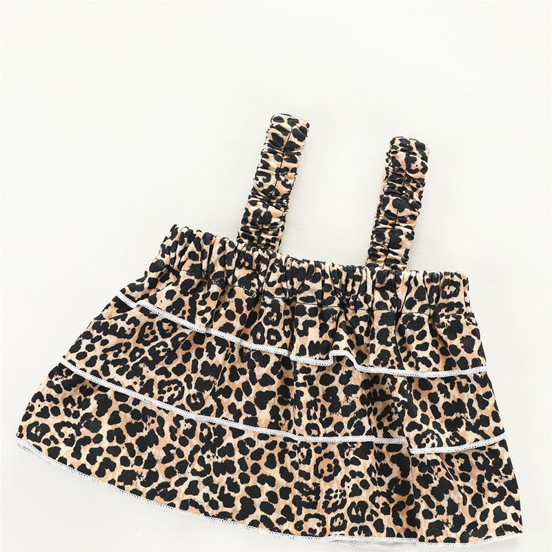 Baby Girls Leopard Printed Tank Top & Shorts Cheap Baby clothing Online Wholesale - PrettyKid