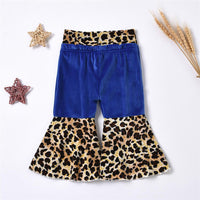 Baby Girls Leopard Printed Wide Leg Flared Trousers Wholesale Baby clothing - PrettyKid