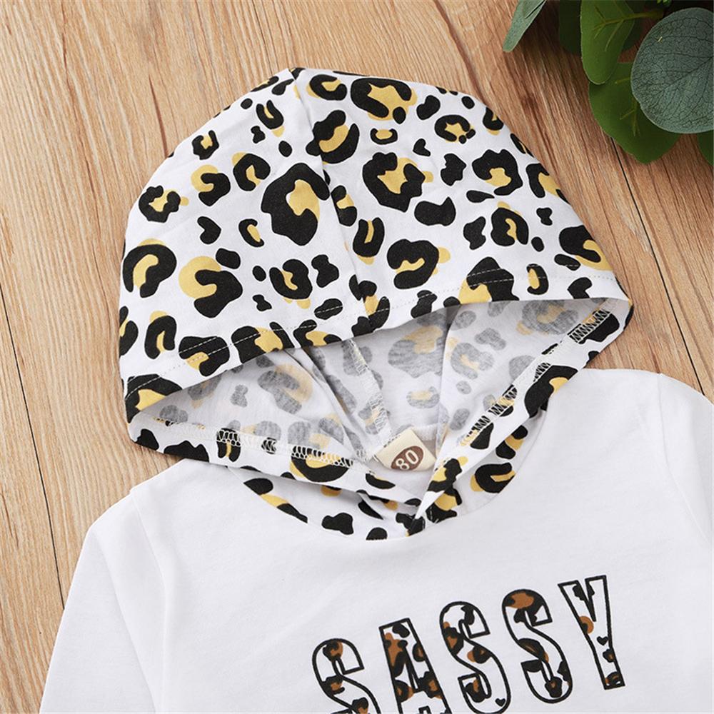 Baby Girls Leopard Stylish Hooded Top & Trousers Baby Wholesales - PrettyKid