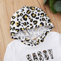 Baby Girls Leopard Stylish Hooded Top & Trousers Baby Wholesales - PrettyKid