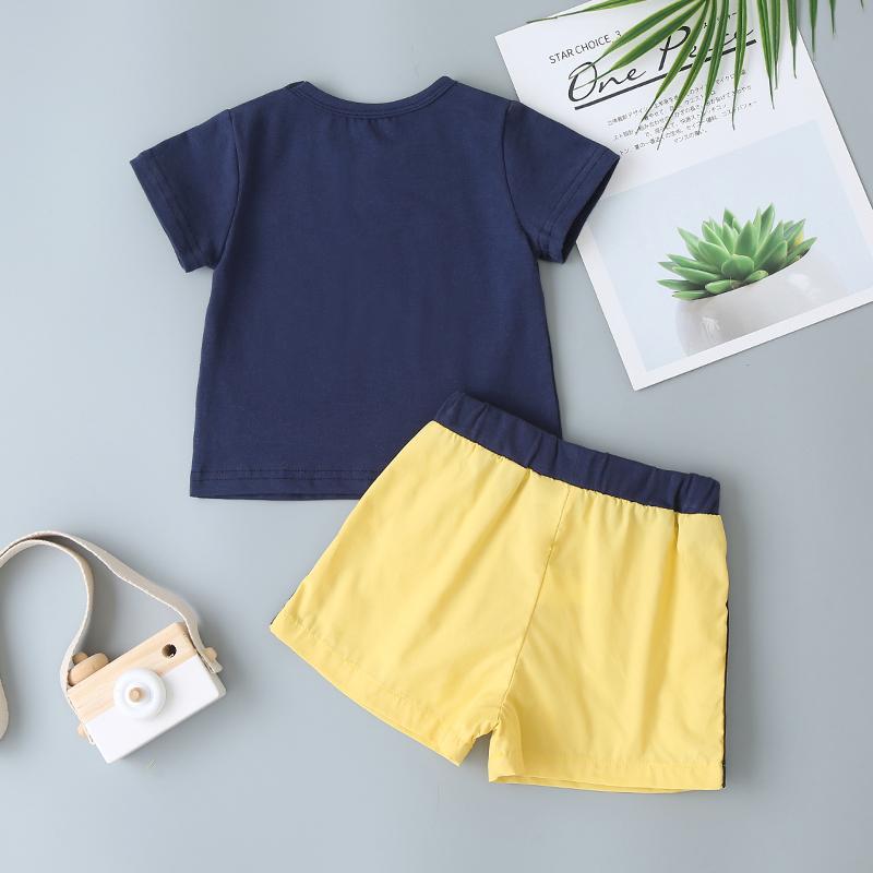 Boys Letter Boat Graphic Tee & Track Shorts - PrettyKid