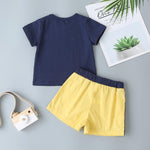 Boys Letter Boat Graphic Tee & Track Shorts - PrettyKid