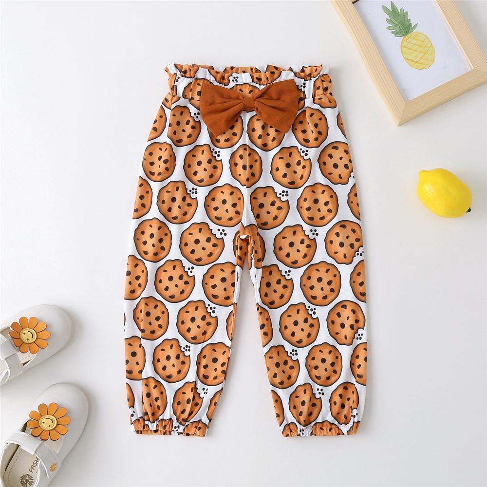 Baby Girls Letter Cartoon Printed Long Sleeve Top & Pants Wholesale Baby - PrettyKid