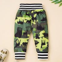 Baby Unisex Letter Cartoon Printed Romper & Pants Baby Wholesale Clothing - PrettyKid