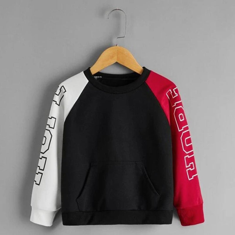 Toddler Unisex Letter Color Block Crew Neck Top Wholesale Children - PrettyKid