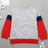 Boys Letter Color Block Long Sleeve Casual T-shirt Boys Wholesale Clothes - PrettyKid