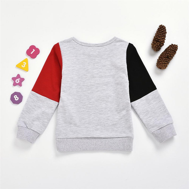 Toddler Boy Letter Color Block T Shirt Boy Boutique Clothing Wholesale - PrettyKid