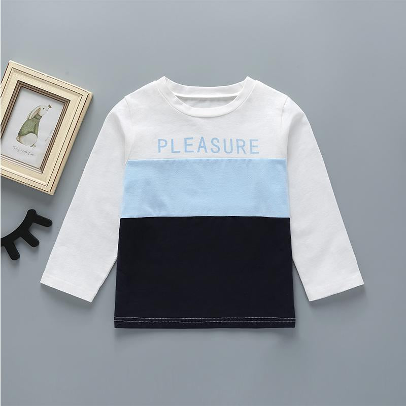 Casual Letter Color Contrast Long Sleeve Tracksuit - PrettyKid