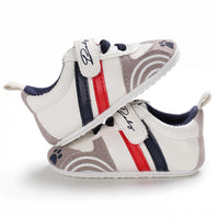 Baby Boys Letter Daily Magic Tape Non Slip Sneakers - PrettyKid