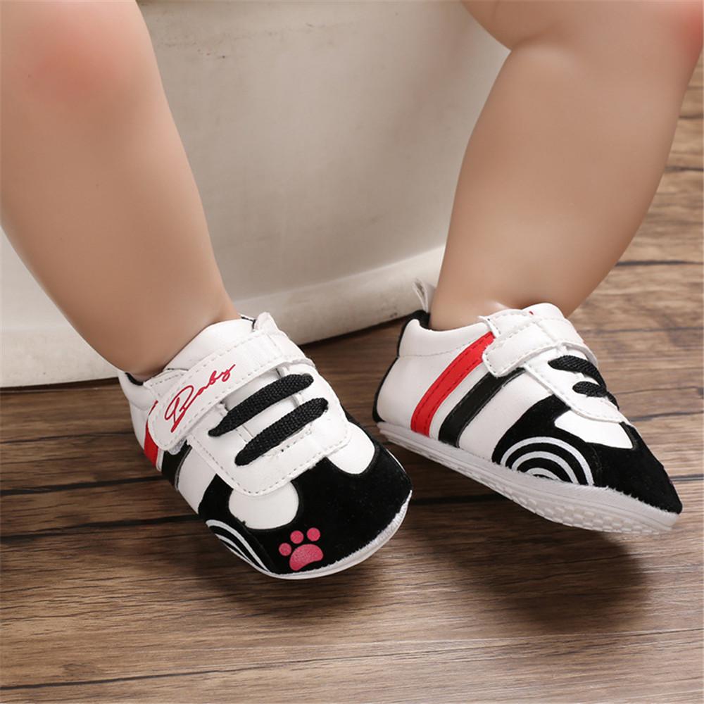 Baby Boys Letter Daily Magic Tape Non Slip Sneakers - PrettyKid