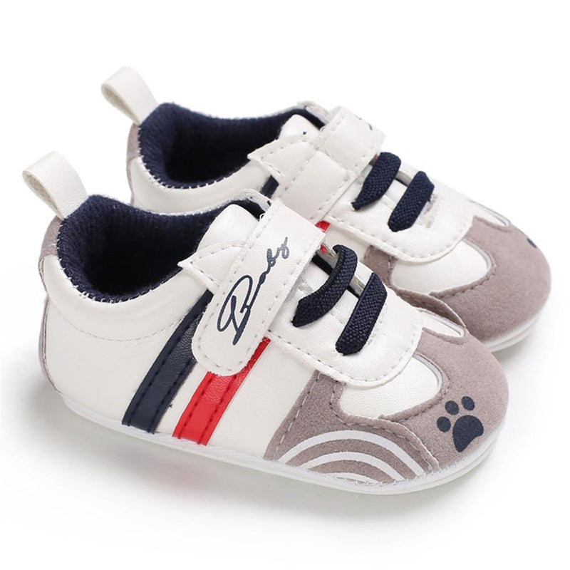 Baby Boys Letter Daily Magic Tape Non Slip Sneakers - PrettyKid