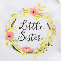 Girls Letter Floral Printed Long Sleeve Tops - PrettyKid