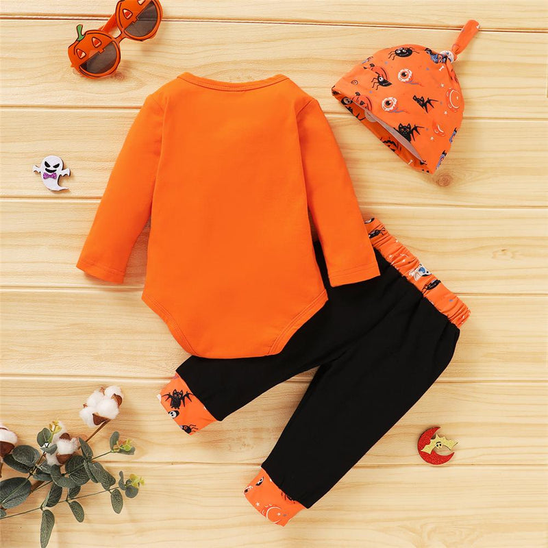 Baby Unisex Letter Halloween Romper & Pants & Hat Wholesale Baby - PrettyKid