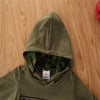 Baby Boy Letter Hooded Top & Camo Pants Baby Wholesale Clothing - PrettyKid