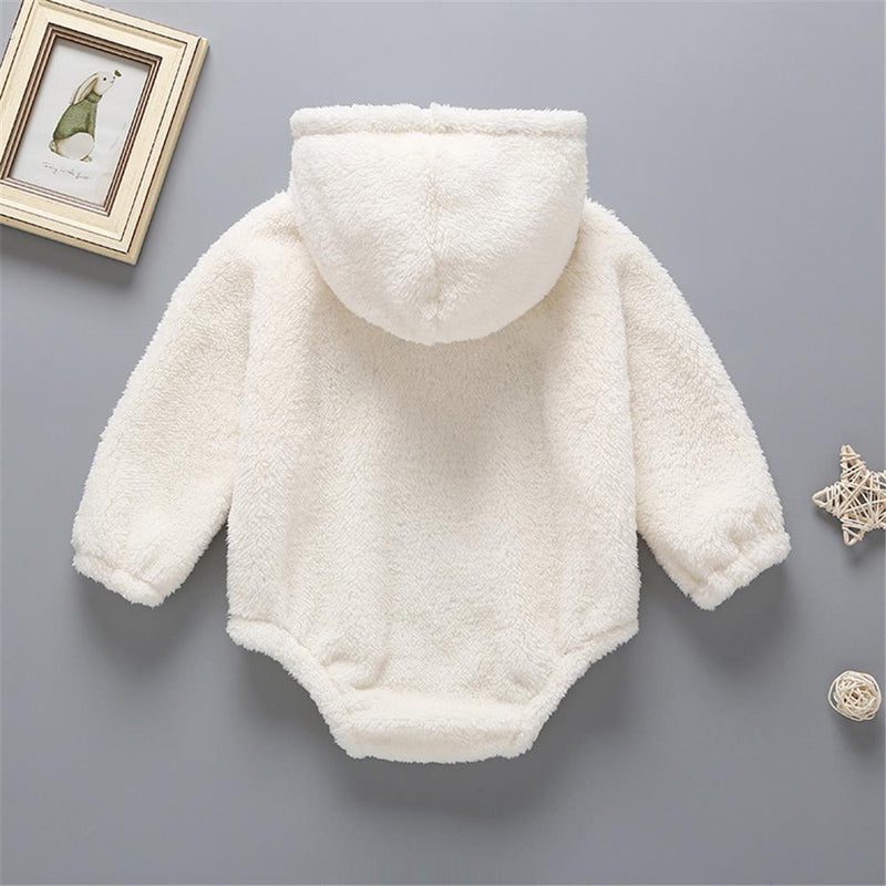 Baby Unisex Letter Long Sleeve Hooded Romper Baby Wholesales - PrettyKid