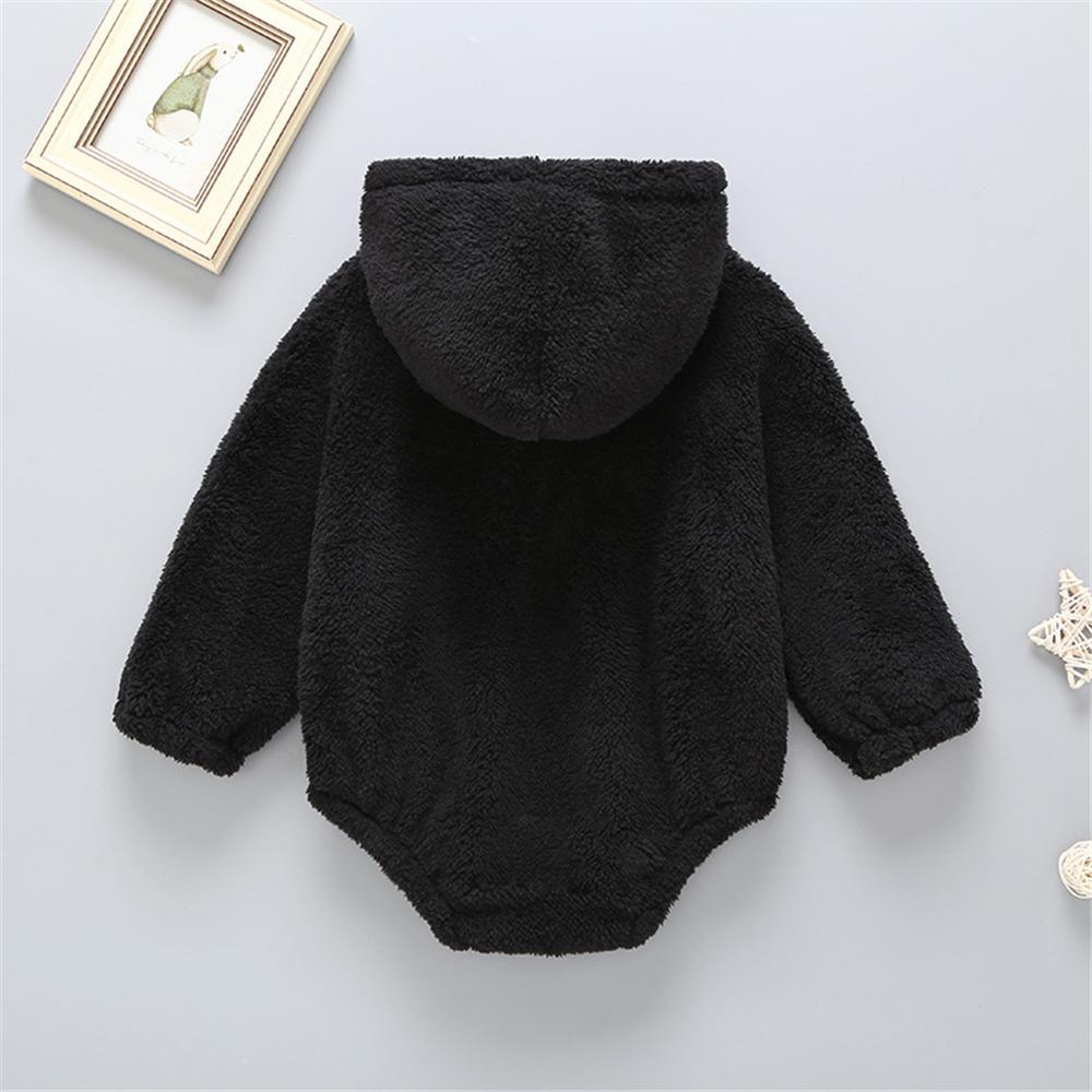 Baby Unisex Letter Long Sleeve Hooded Romper Baby Wholesales - PrettyKid