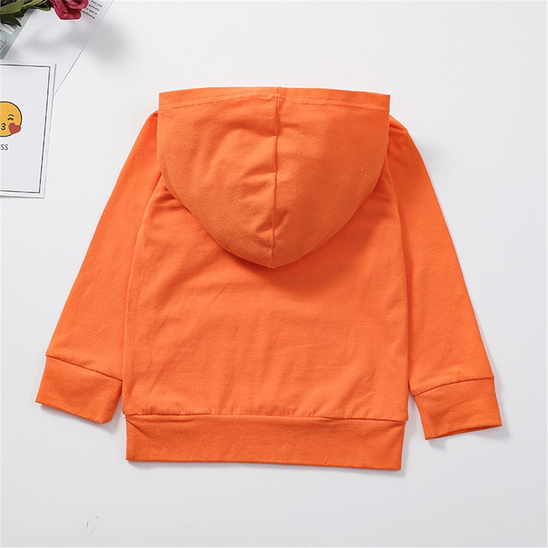 Unisex Letter Long Sleeve Pullover Hooded Top Bulk Childrens Clothes - PrettyKid